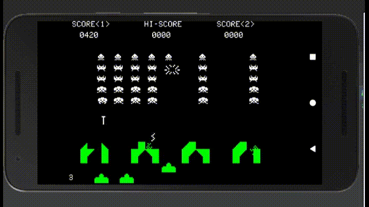 Android Invaders game play