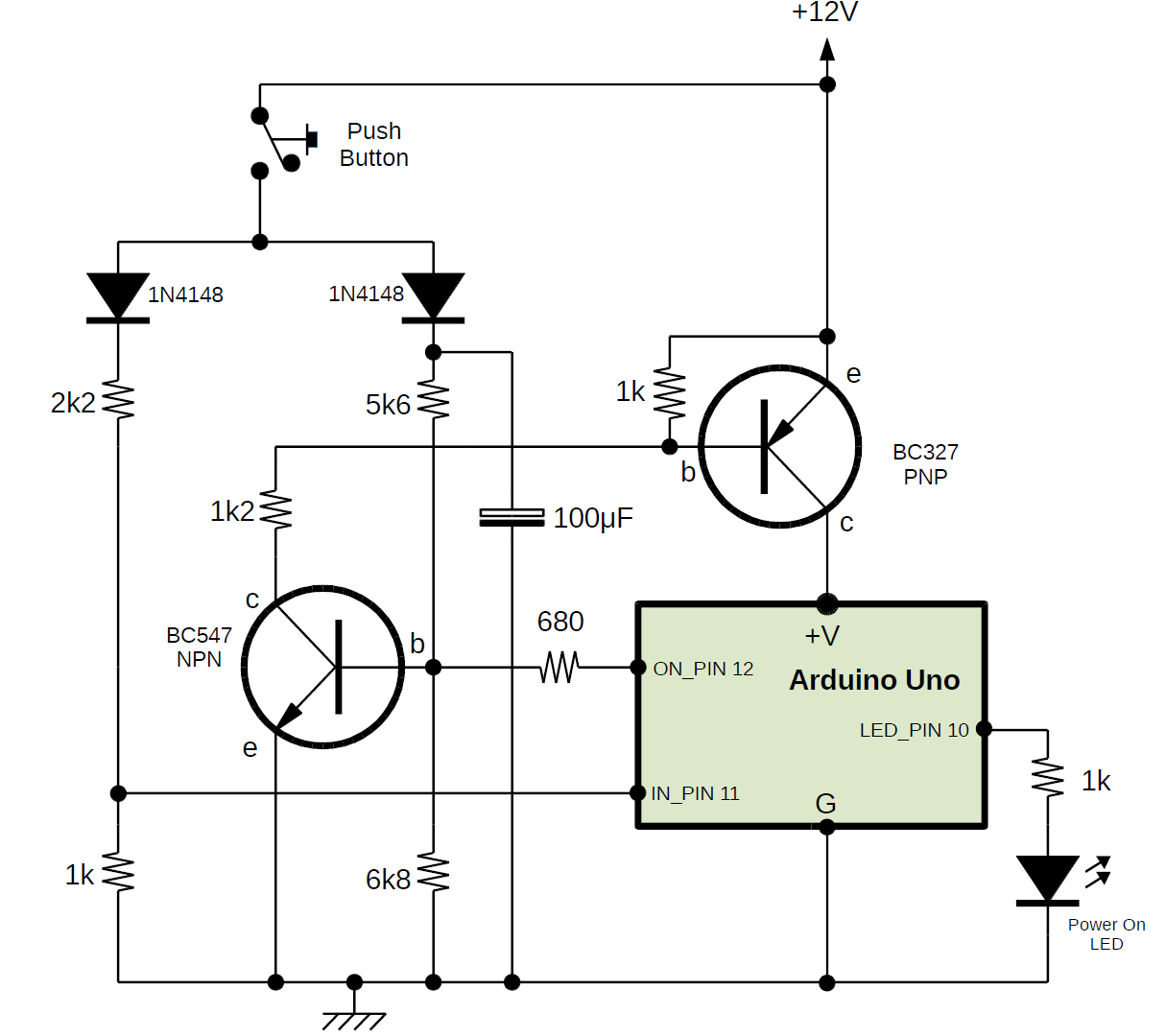 Arduino Uno Autopower circuit