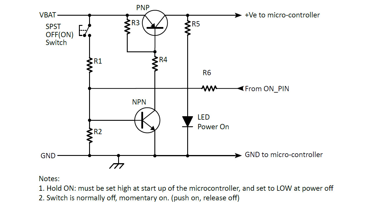 A circuit diagram from the Arduino Autopower project.