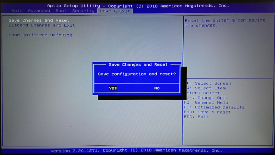 MSI Laptop BIOS save dialog